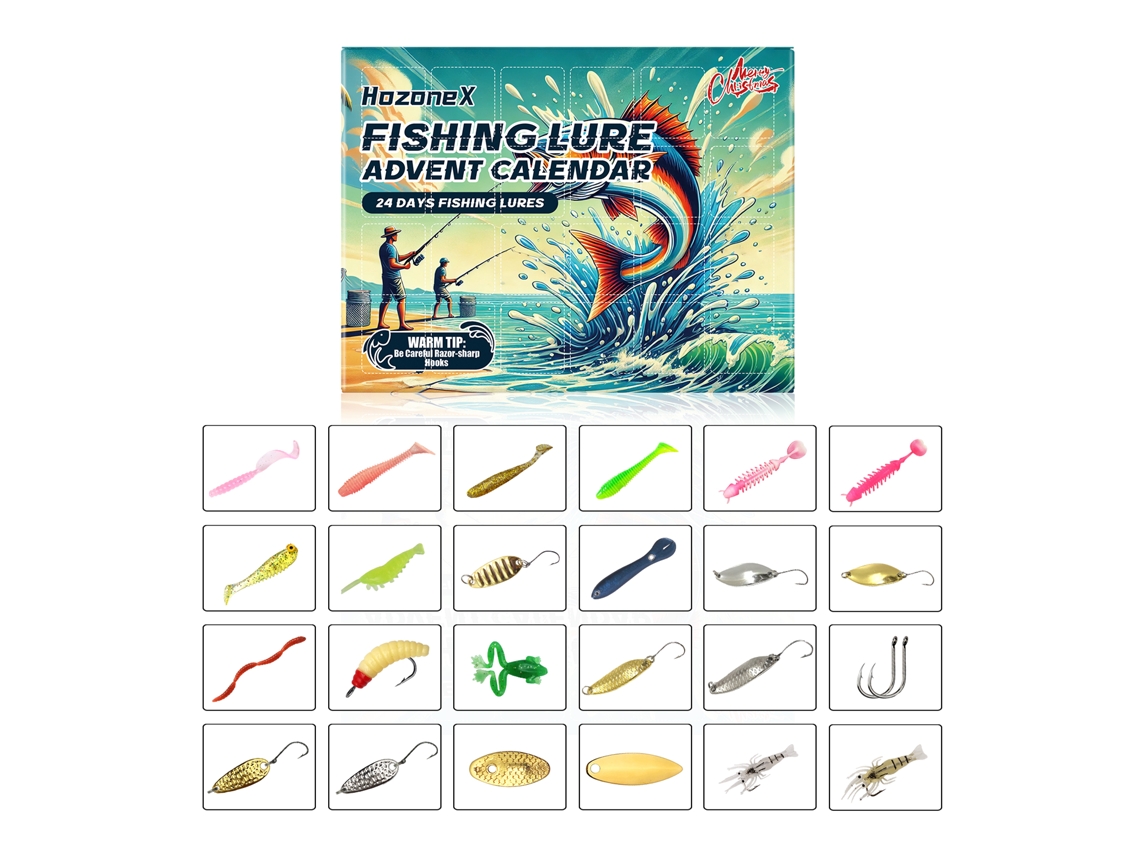 Calendario de cuenta regresiva de Navidad Señuelos de pesca Worten