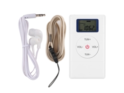 Mini Radio Fm Digital Portátil De Alta Sensibilidad Con Cable Y Auriculares.
