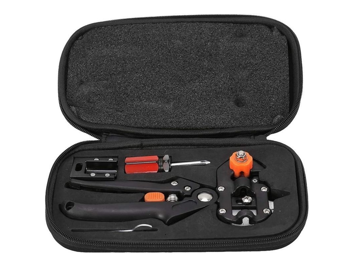 Herramienta de poda e injerto de acero inoxidable para árboles frutales con cuchillas reemplazables y kit completo.