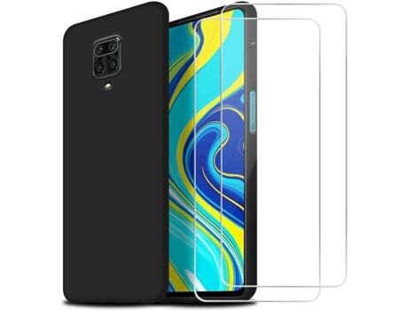 Carcasa + Protector Xiaomi Redmi Note 9S HONGWE. Negro