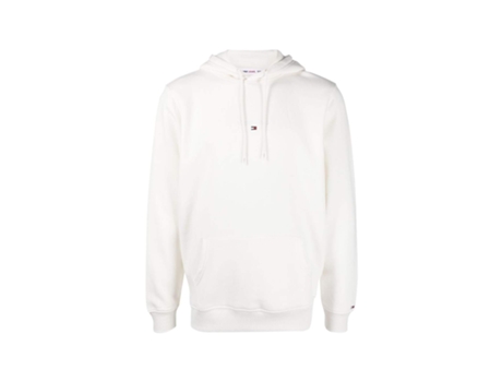 Camiseta de Hombre TOMMY JEANS Flag Algodón Blanco (XL)