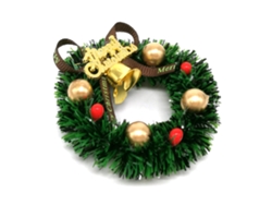 Corona Navideña En Miniatura De 6 Cm, Accesorio Para Casa De Muñecas, Decoración Festiva Para Jardín.