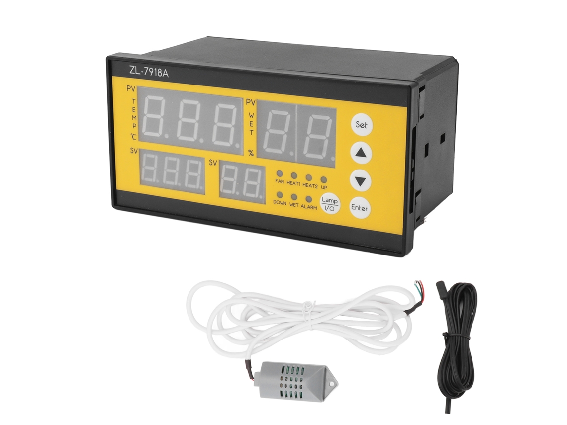 Controlador De Incubadora Con Sensor De Temperatura, Humedad Y Luz Led 100-240v