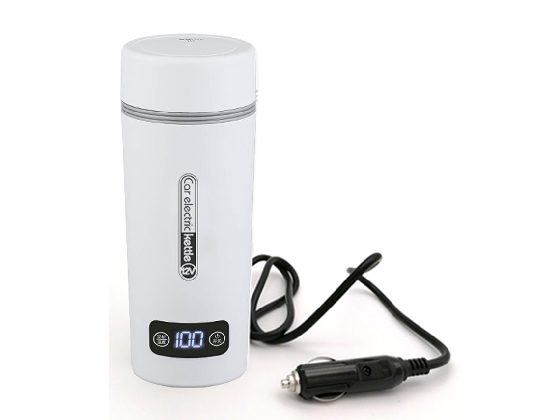 Hervidor Eléctrico Eifson Portátil 3-en-1 Apagado Automático 350ml 300w Acero Inox 304 12v (blanco)