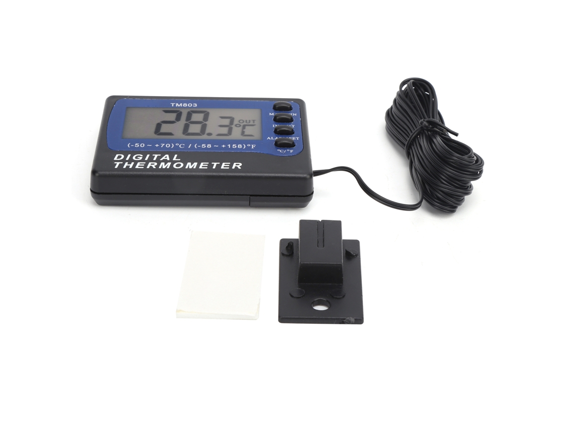 Termómetro Digital Tm803 Con Alarma Para Acuario, Refrigerador Y Medición De Temperatura.