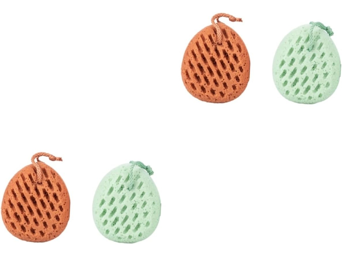 Juego De 4 Esponjas Exfoliantes Para Toallas De Baño, Accesorios De Baño Aleatorios