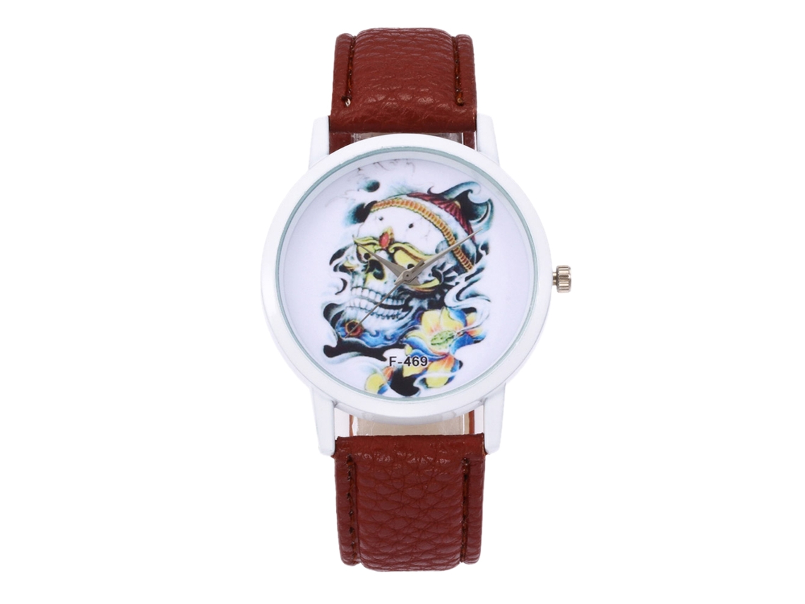 Relojes De Moda Zhoulianfa Para Hombre Y Mujer Dial Redondo Cuarzo Casual Café