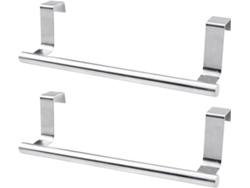 Toallero de baño Jortmrd, sin necesidad de taladrar (23 cm, plateado)