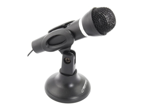 Micrófono con Soporte para PC Jack 3.5Mm 1.5 Mts Esperanza