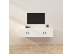 Estantería/Muebles de TV de Pared 2 Pzs 80X34,5X40 Cm Blanco