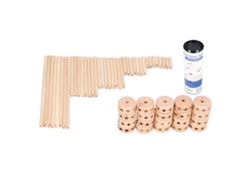 Ats-bloques De Construcción Para Niños Madera Diy Con Varillas Insertables Juguete Educatsivo