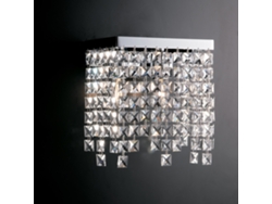 Penélope - Aplique De Latón Y Hierro Cromado 2 Luces Con Pedrería .25 - P.12 - Bl31-ap2-cr