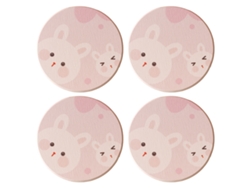 Juego de 4 posavasos de diatomita, antideslizantes, absorbentes, decorativos para mesa TRUYUETY