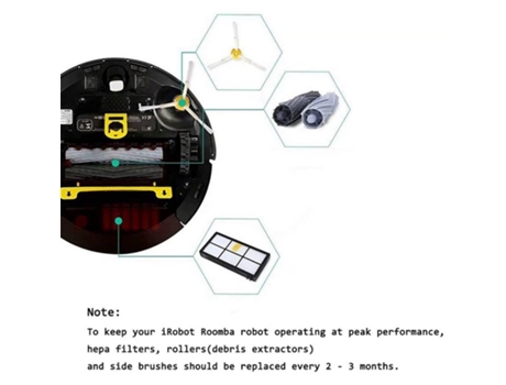 Kit de piel de neumático con cepillo de rodillo principal para IRobot Roomba 800 900 Series 870 880 980 piezas de Robot aspirador