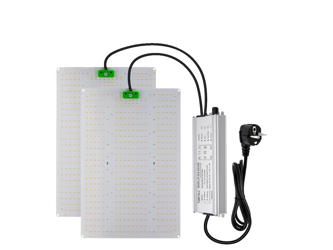 Lámpara LED de cultivo de espectro completo, regulable con interruptor UV, 240 W, UE