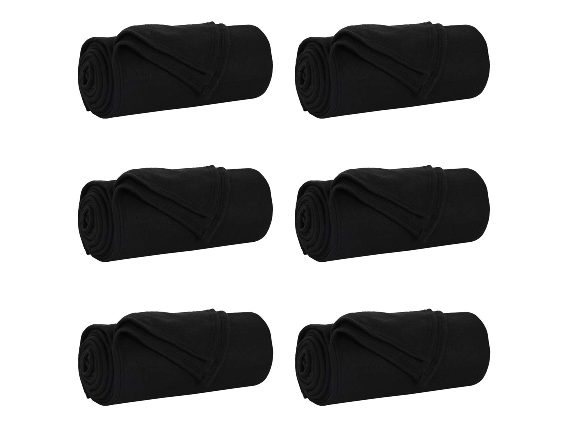 Mantitas De Sofá 6 Uds Negro 270 X 240 Cm Lana