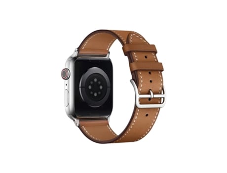 Correa de reloj inteligente para Apple Watch SE 2021 de 44 mm serie imak PG1 de cuero (marrón)