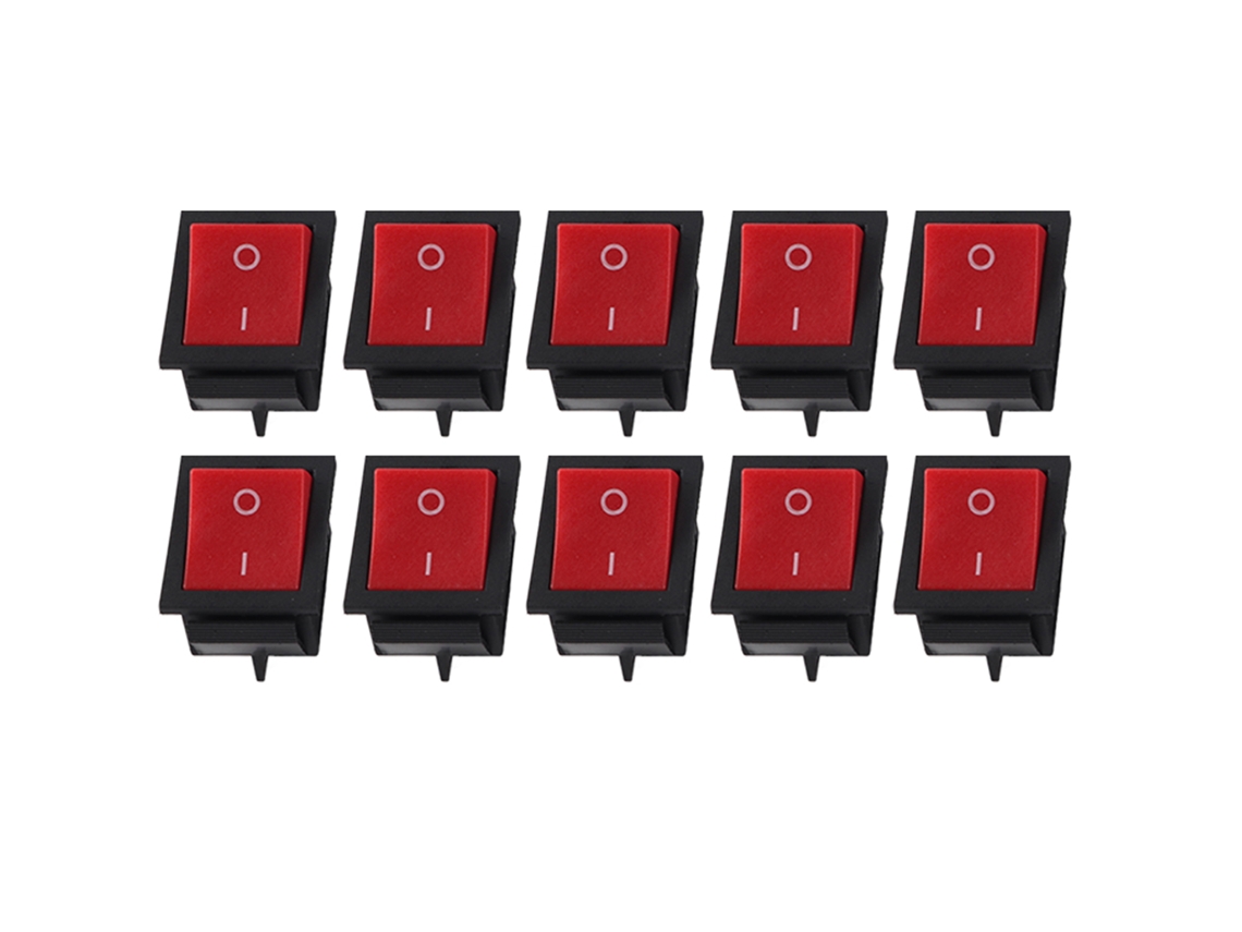 10 interruptores basculantes de encendido y apagado de 2 posiciones con 4 pines KCD4, resistentes al calor, para electrodomésticos