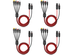Divisor De Cable De Extensión 4x, Conector Para Panel Solar 4 En 1