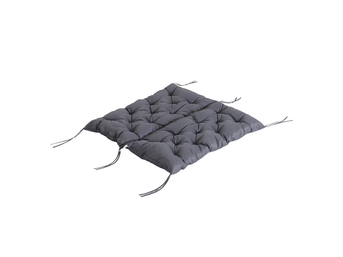 Cojín Para Banco De Jardín, 100 X 98 X 8 Cm, Relleno De Algodón En Gris Oscuro, Cómodo Y Resistente A La Intemperie.