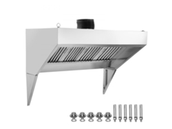 Campana industrial de acero inoxidable de 270 cm con 4 filtros en forma de U para restaurantes Tekmaquinas
