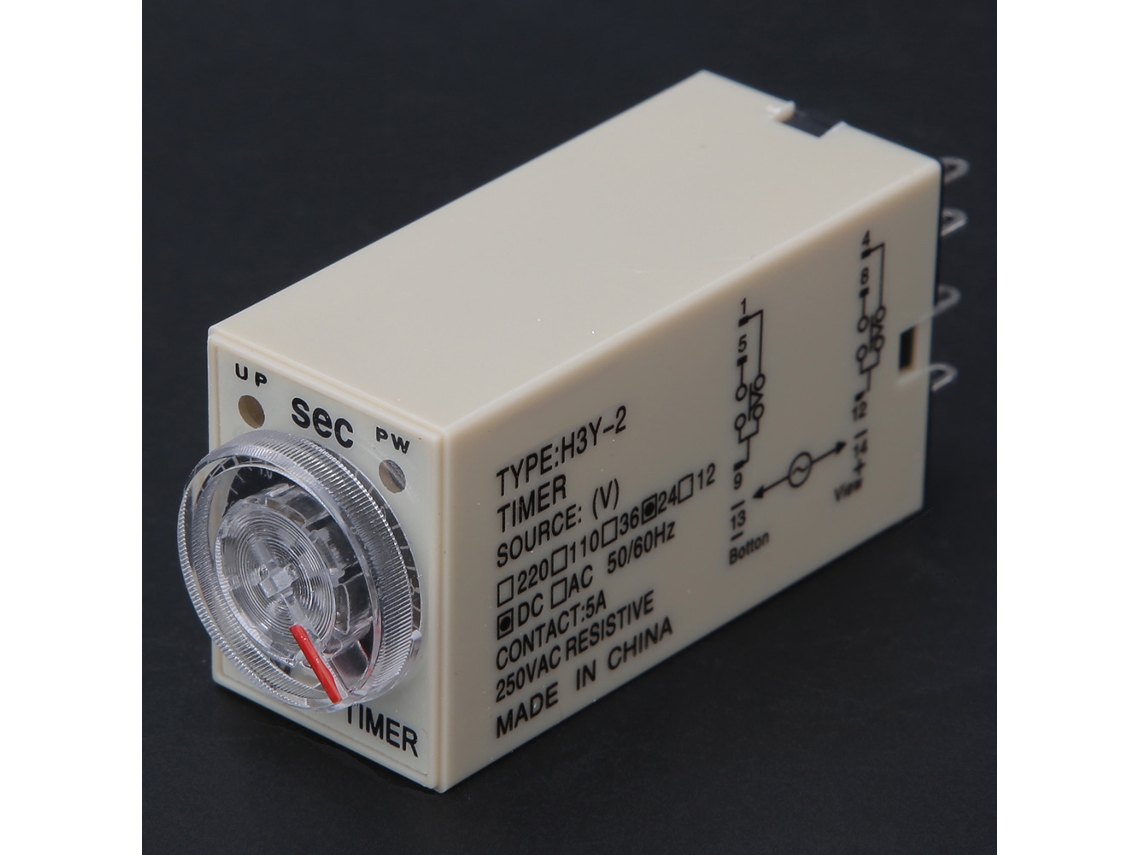 2026dz-relé Temporizador H3y-2 8 Pines Ajustable 0-3s 24vdc Para Electrodomésticos Suministros Eléctricos