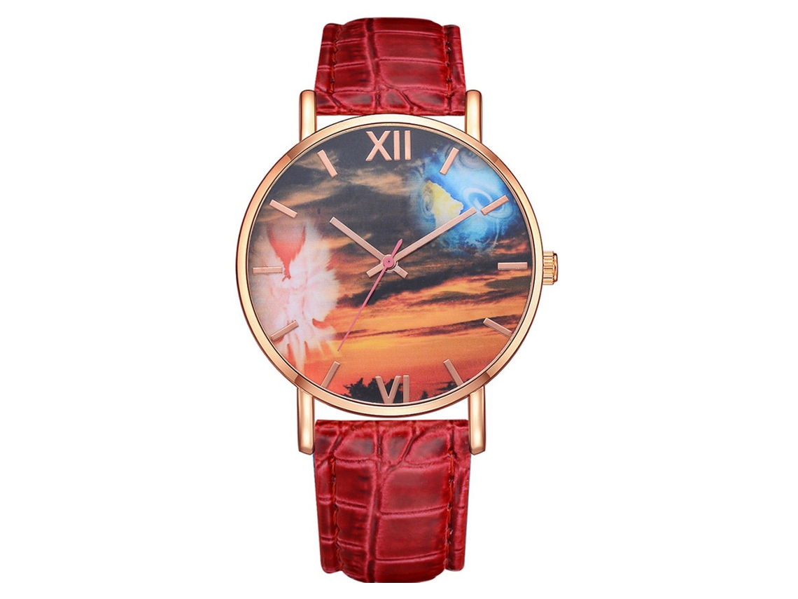 Reloj De Pulsera Zhoulianfa De Acero Con Esfera De Doble Círculo, Diseño Floral Y Diamantes De Imitación.