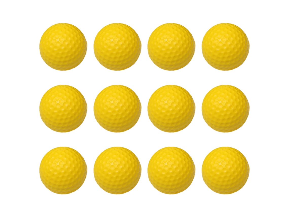 2026-pelota De Golf Suave De Pu Monocapa 42.6mm Para Entrenamiento Interior Amarilla 12pcs