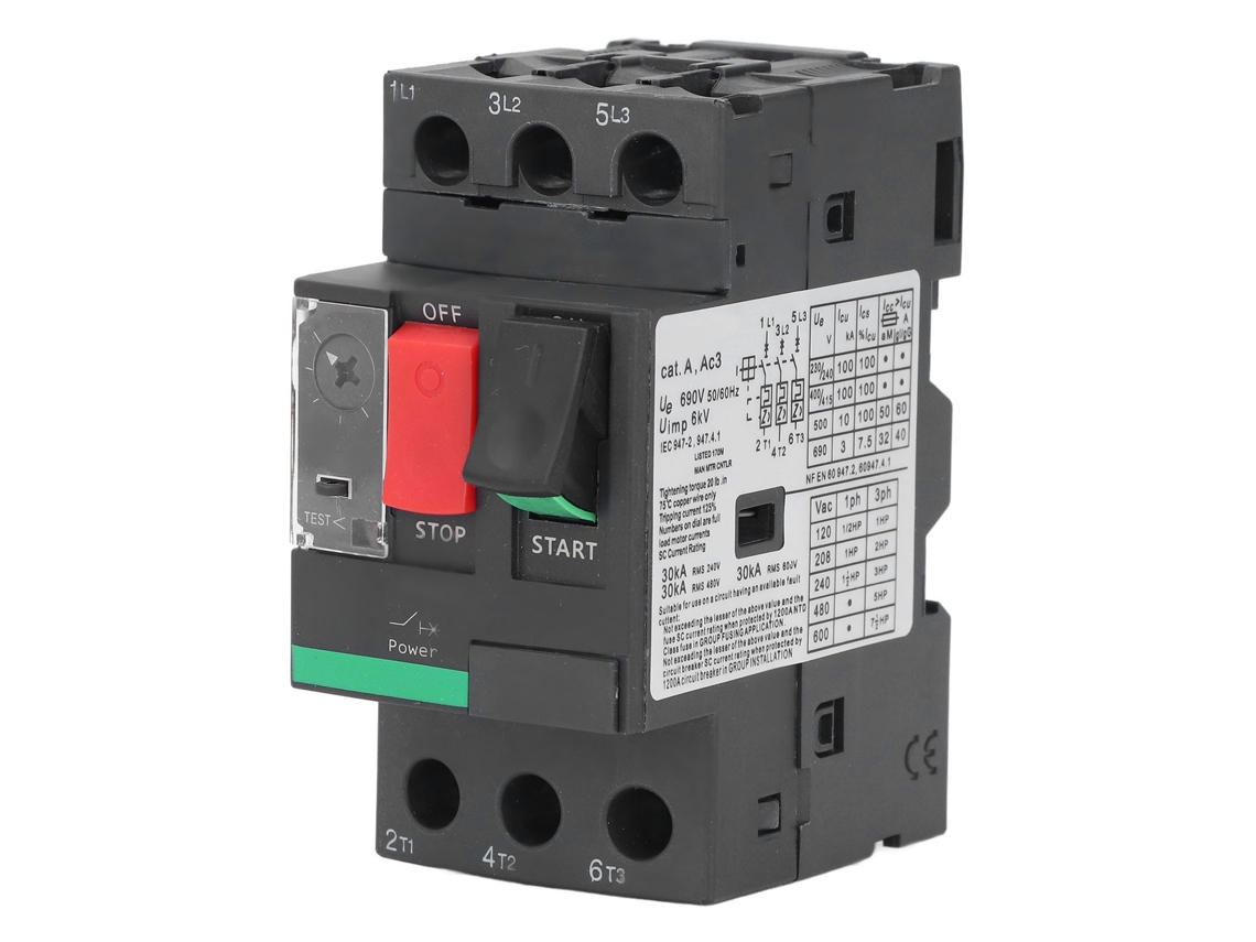 Protector De Motor De Arranque Interruptor Manual De Montaje En Rail 35mm Ac690v 2.5‑4a