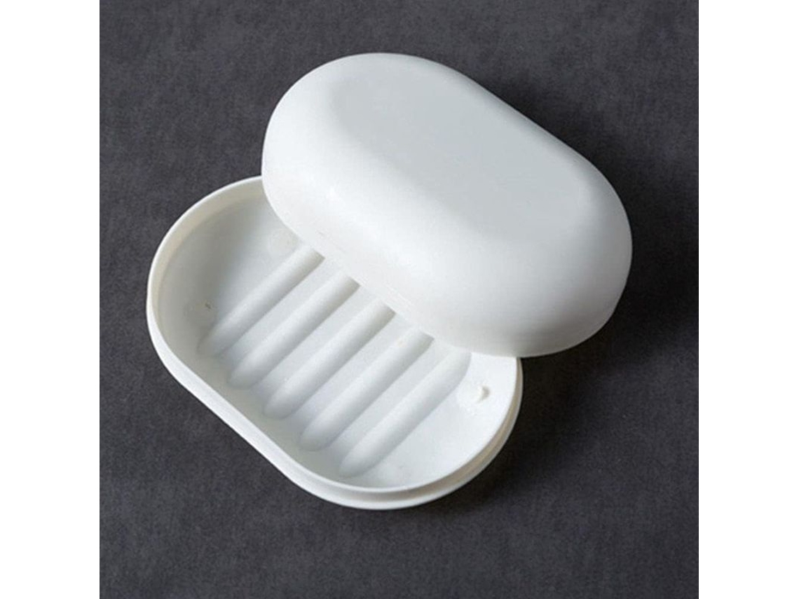 2026-tazas De Jabón De Plástico Con Tapa, Estuche De Viaje Para Jabón Color Blanco, 2 Piezas, Baño Y Viaje
