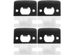 Kit De Puertas De Acero Inoxidable, 4 Puertas, Placas De Cierre Negras, Piezas Reforzadas