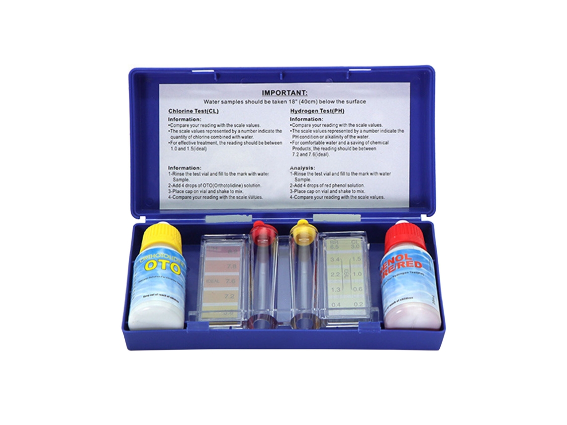 Solución De Prueba De Calidad Del Agua Con Tiras De Test Para Detección De Ph Y Cloro Residual