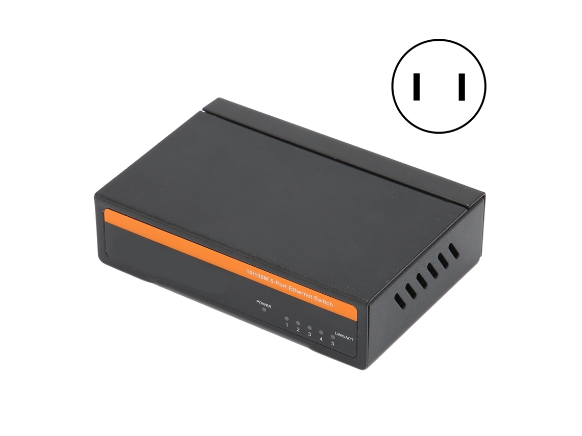 Conmutador Ethernet de fibra óptica Aetheria de 5 puertos y 100 m Tbcs4005e Plug & Play, estable para redes informáticas.