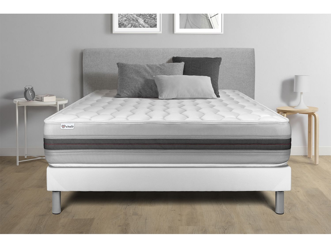 Canapé de Matrimonio Vital Spring Recover VITALIT Espuma con memoria Blanco (200x200)