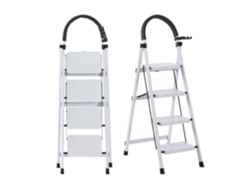 Escalera Plegable Seven Comfort Con 4 Escalones Ensanchados, Escalera Doméstica