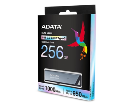 Pen Drive USB ADATA UE800 256 GB USB Type-C 3.2 Gen 2 (3.1 Gen 2) Silver