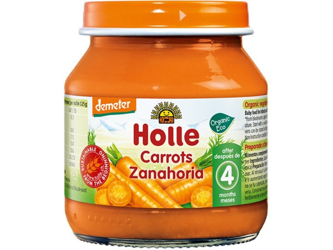 Suplemento Alimentar HOLLE Potito Zanahoria 4 Meses (125G - Frasco)