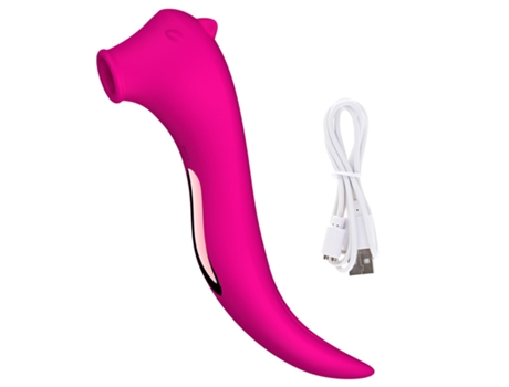 Vibrador de masaje de succión 2 en 1 para mujer (rojo rosa) YIZHOOD