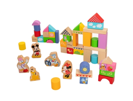 Juguete de Madera WOOMAX Juego de bloques Disney (Edad Mínima: 18 meses)