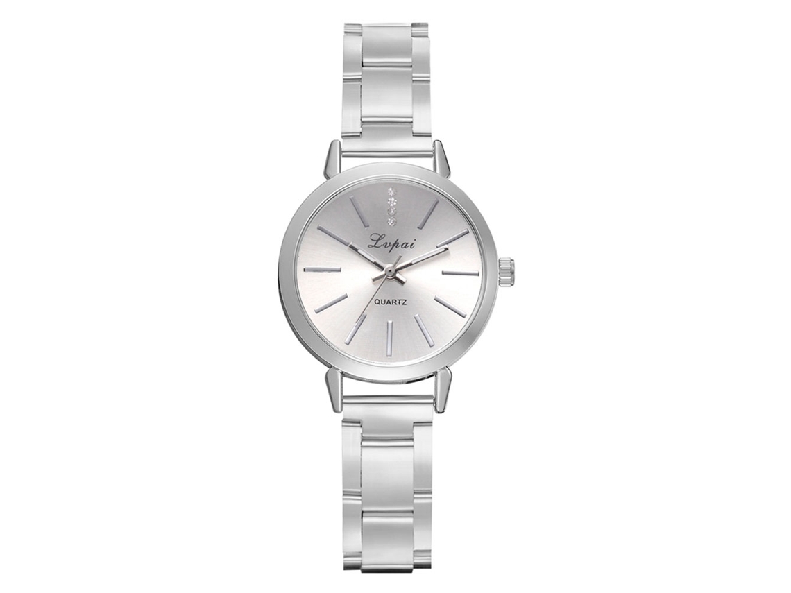 Elegante Reloj De Pulsera De Cuarzo Para Mujer Con Diamantes De Imitación Y Brazalete De Acero Para Uso Formal E Informal.