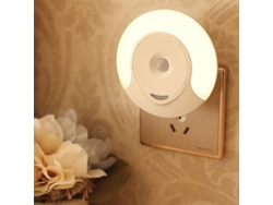 Luz nocturna con sensor de movimiento, enchufe automático, luz LED suave para el hogar, pasillo y baño.