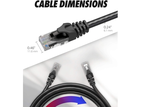 ULTRA CLARITY CABLES Cable Ethernet Cat6 Cable Lan Alta Velocidad 10 Gbps Con Conector Rj45 para Enrutador Módem Pc Switch Concentrador Router