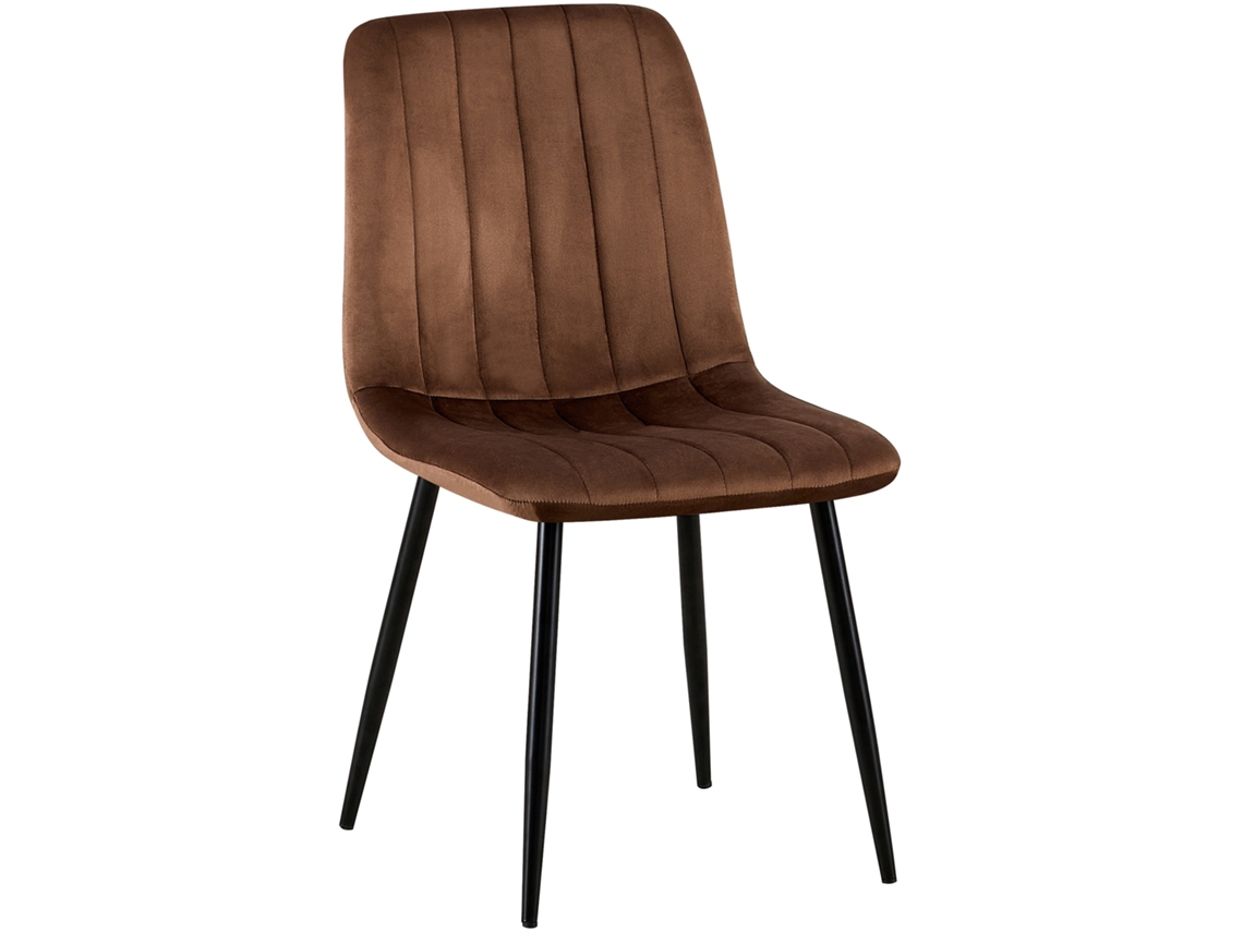 Silla CLP Dijon terciopelo/marrón