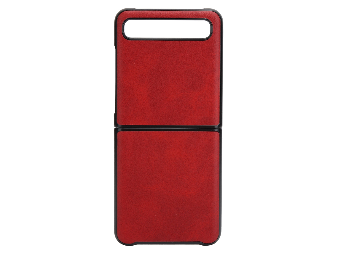 Capa Protetora Anti-poeira Para Samsung Galaxy Z Flip Tela Plegável De Couro Artificial Rouge