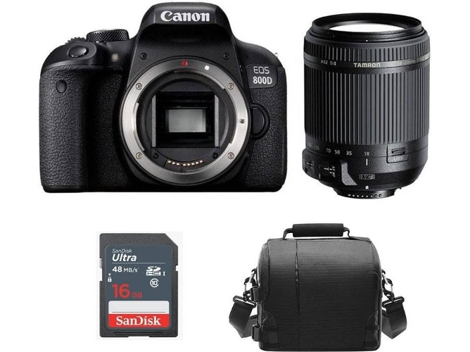 Kit Cámara Réflex CANON EOS 800D + TAMRON 18-200mm F3.5-6.3 Di II VC (B018) + Bolsa