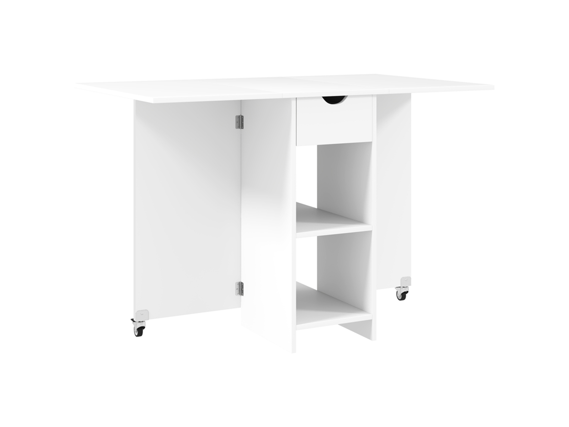 Mesa De Comedor Plegable, Mesa De Cocina Móvil, Adecuada Para 2-4 Personas, Ideal Para Espacios Pequeños.