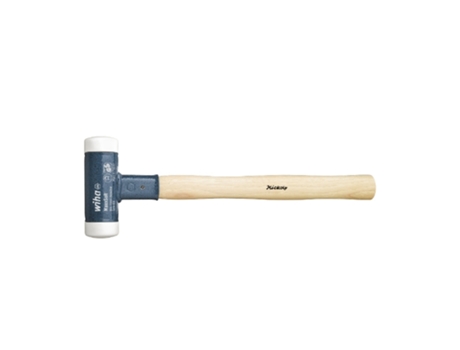 WIHA Martillo De Cara Blanda Sin Contragolpe, Muy Duro Con Mango De Madera Hickory, Cabezal Redondo (39014)