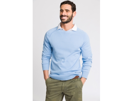 Camiseta de Hombre THROTTLEMAN Algodón Azul (2XL)