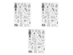 3 Sellos Transparentes De Tpr Con Motivos Navideños Para Scrapbooking, Repujado, Tarjetas, Manualidades, Decorativos Y Suministros Para Tarjetas.