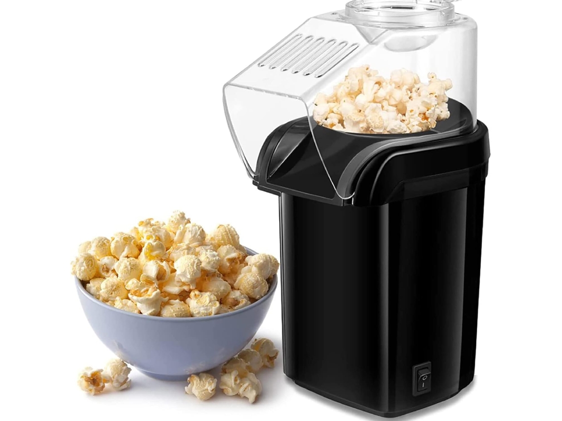 Mini Máquina De Palomitas De Maíz De Aire Caliente - Máquina De Palomitas De Maíz Para El Hogar - Negra